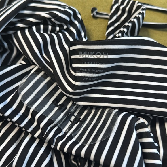 MIKOH Luana One Piece Swim Suit Black/White STRIPED XL 74 - Picture 16 of 16